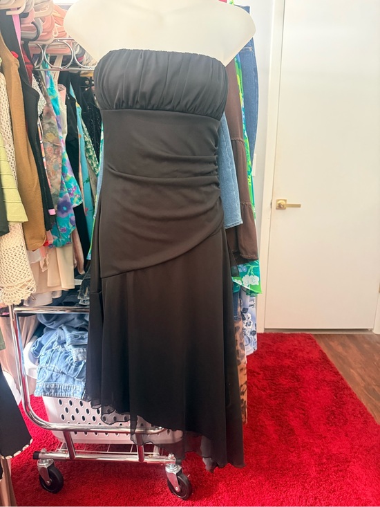 Hot Kiss Dresses & Skirts - Y2K Hotkiss Strapless Black Midi Dress - Classic Evening Style